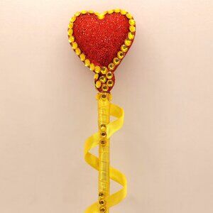 Red Heart Full Double Looped Writing Pen Hand Beaded